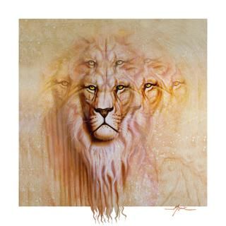 Peinture intitulée "Quantic lion" par Daniel Monic, Œuvre d'art originale