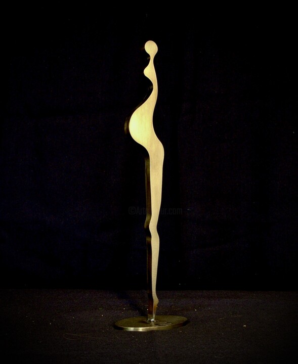 Sculpture intitulée "L'attente" par Daniel Perreu, Œuvre d'art originale, Acier inoxydable