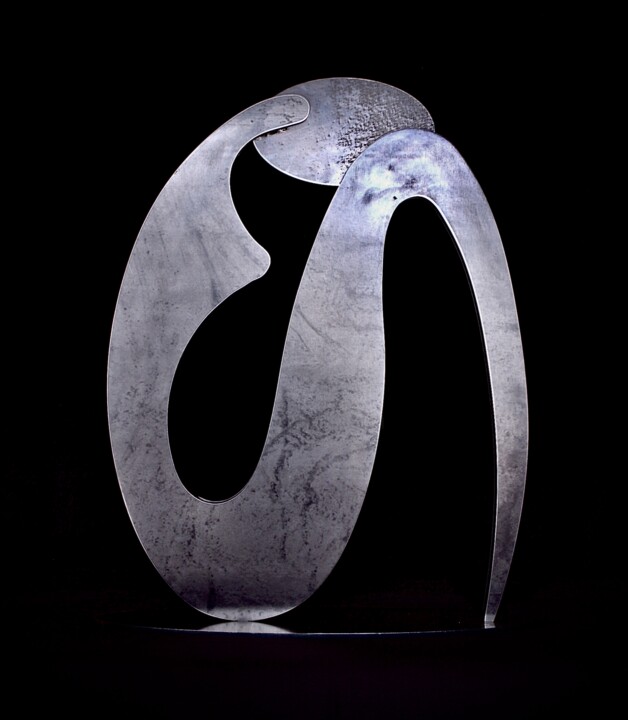 Sculpture titled "Tourments" by Daniel Perreu, Original Artwork, Stainless Steel