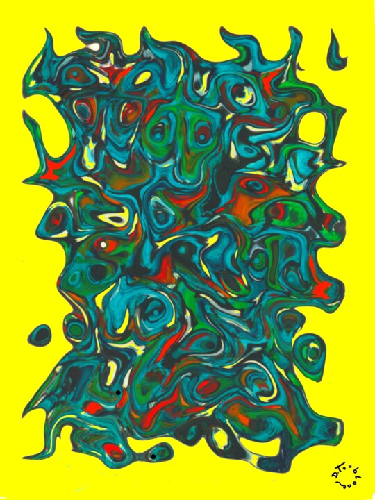 Digital Arts titled "CINQUIEME DIMENSION…" by Daniel Toublanc, Original Artwork, Digital Painting