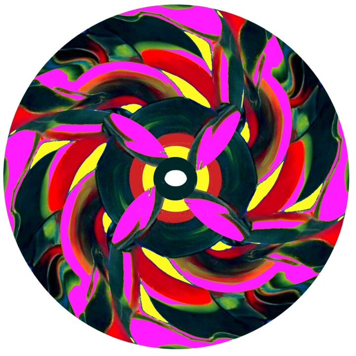 Arte digitale intitolato "Mandala X Variation…" da Daniel Toublanc, Opera d'arte originale, Pittura digitale