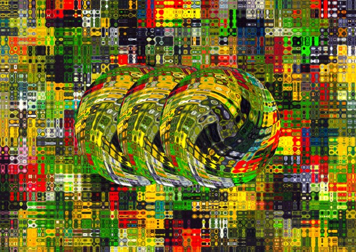 Digitale Kunst mit dem Titel "MOUVEMENT FUTURISTE" von Daniel Toublanc, Original-Kunstwerk