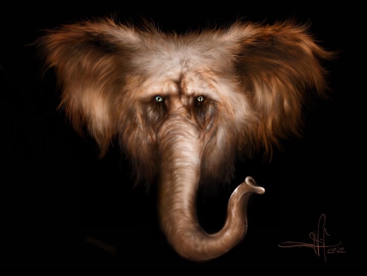 Digital Arts titled "The Fantastic Beast…" by Daniel Victor, Original Artwork, Oil