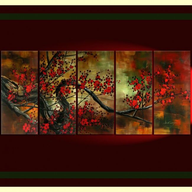 Painting titled "Plum Blossom" by Daniel Ye, Original Artwork, Oil