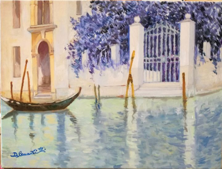 Painting titled "Venezia" by Daniela Ceccanti, Original Artwork, Oil