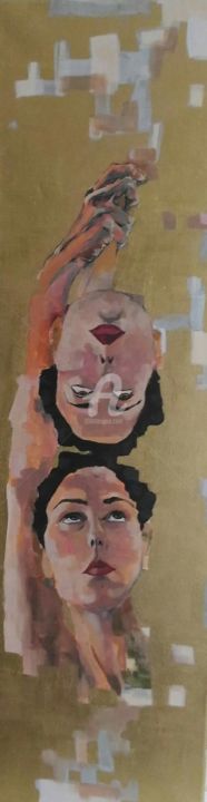 Painting titled "Il Conflitto" by Daniela Di Costanzo, Original Artwork, Acrylic