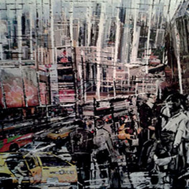 Collages intitolato ""Contemporaneità" da Daniela Foschi, Opera d'arte originale, Acrilico