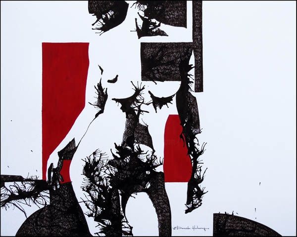 Σχέδιο με τίτλο "Nude" από Daniela Huhurez, Αυθεντικά έργα τέχνης, Άλλος