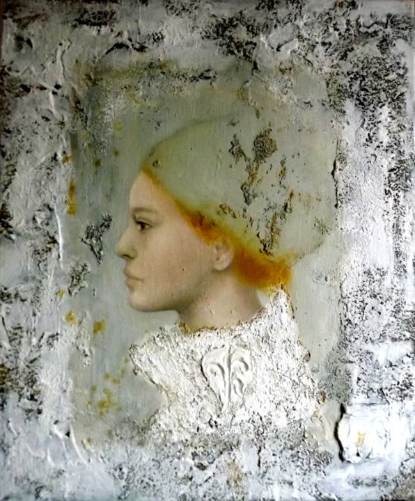 Peinture intitulée "Profil" par Daniela Jandova, Œuvre d'art originale