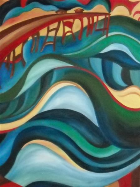 Pintura intitulada "Stormy Sea" por Daniela Safrankova, Obras de arte originais, Óleo