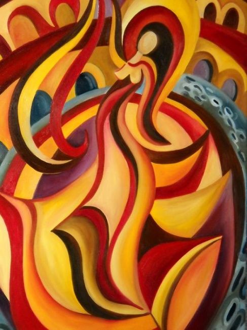 Картина под названием "La Bodega Flamenca" - Daniela Safrankova, Подлинное произведение искусства, Масло