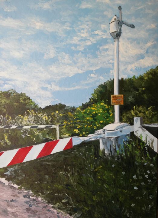 Painting titled ""passaggio a livell…" by Daniela Sersale, Original Artwork, Oil
