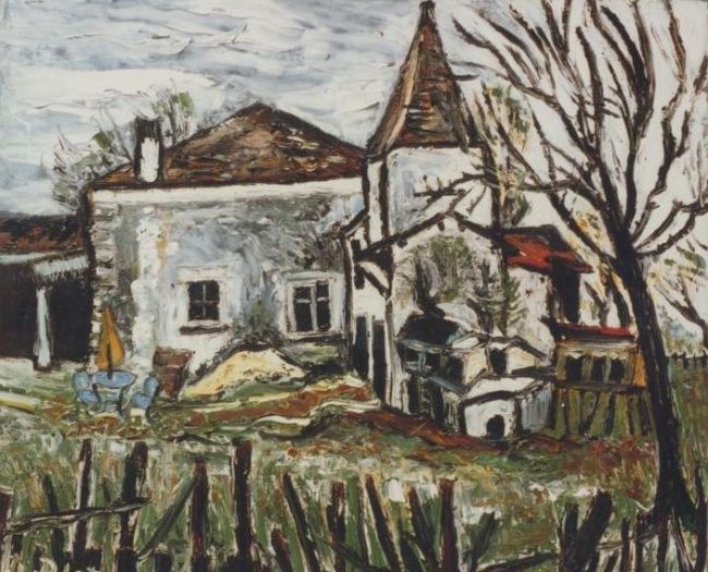 Schilderij getiteld "La petite ferme" door Kévin Blot, Origineel Kunstwerk