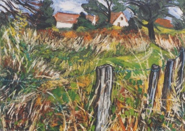 Peinture intitulée "Bout de champs" par Kévin Blot, Œuvre d'art originale