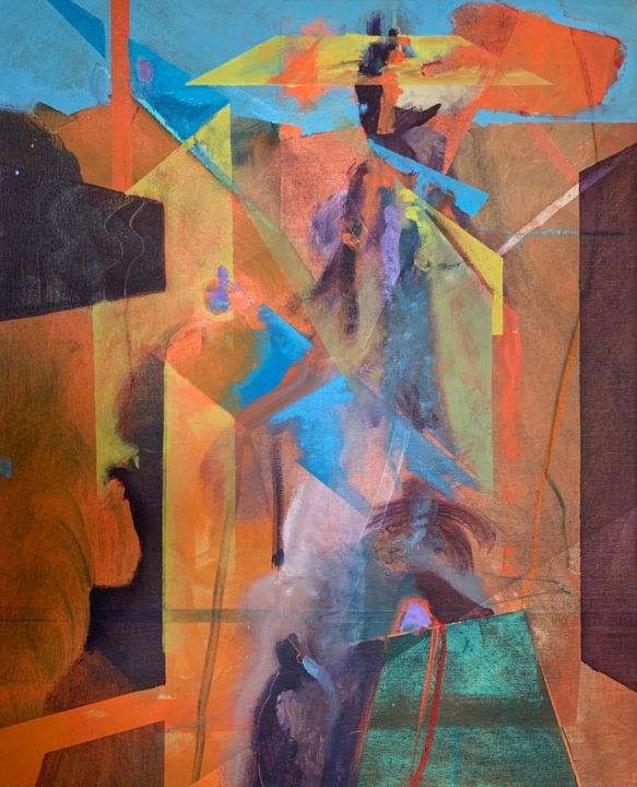 Painting titled ""CONEXIÓN ALQUÍMICA…" by Daniel Bottero, Original Art, Oil