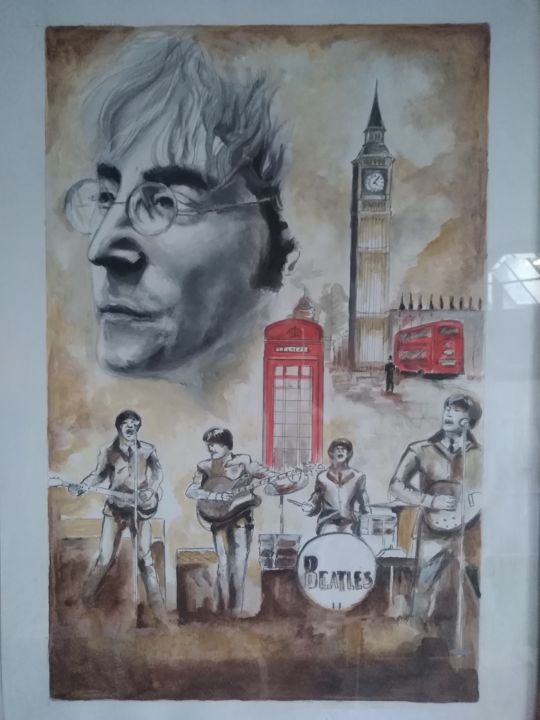 Peinture intitulée "The Beatles" par Daniele Bianchi, Œuvre d'art originale