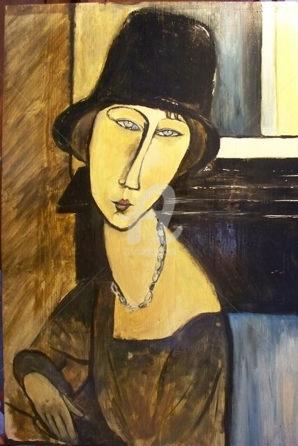 Drawing titled "modigliani" by Daniele Bianchi, Original Artwork, Other