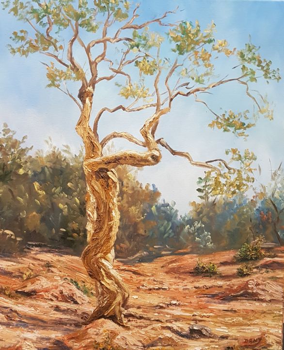 Peinture intitulée "Veda, l'arbre habit…" par Dany, Œuvre d'art originale, Huile