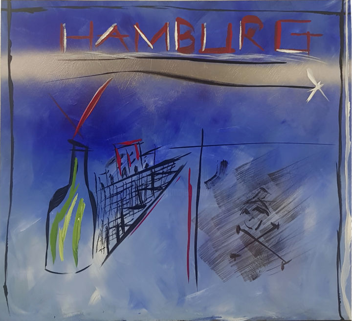 Painting titled "Hamburg" by Daniele Iandolo, Original Artwork