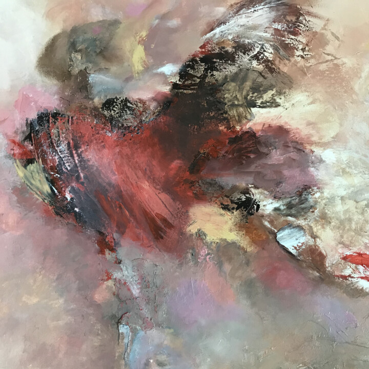 Malerei mit dem Titel "Oiseau de feu" von Daniele Parinello, Original-Kunstwerk, Öl