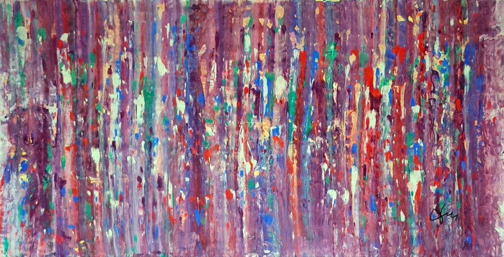 Painting titled "Abstract movement 17" by Daniel Ene, Original Artwork, Acrylic