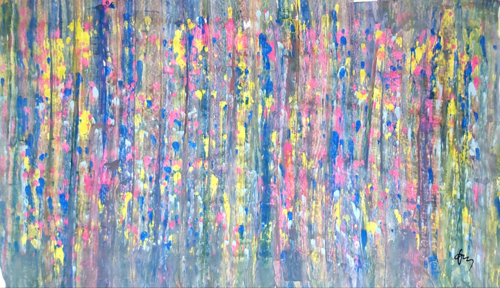 Painting titled "Abstract movement 28" by Daniel Ene, Original Artwork, Acrylic