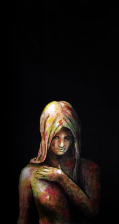 Pittura intitolato "Eva" da Daniel Zarraga, Opera d'arte originale, Acrilico