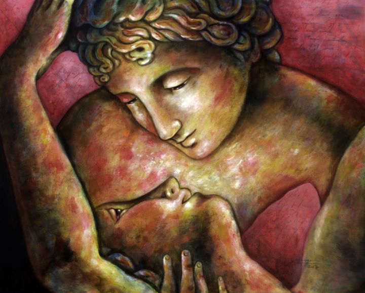 Pittura intitolato "Oda a un Amor" da Daniel Zarraga, Opera d'arte originale, Acrilico
