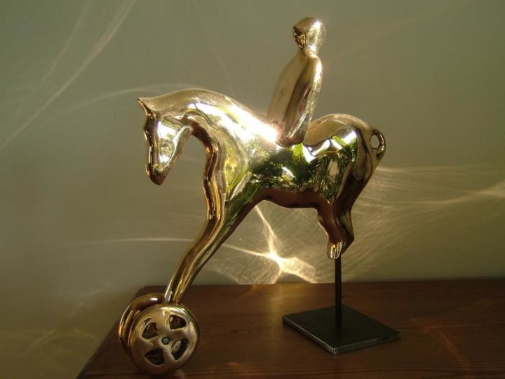 Escultura intitulada "Rider" por Daniel Janssens, Obras de arte originais