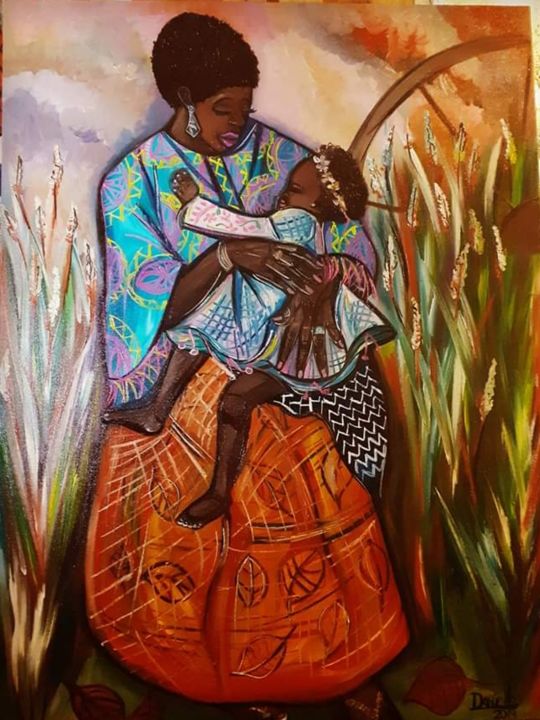 Peinture intitulée "Abayomi" par Daniella Santos, Œuvre d'art originale, Huile