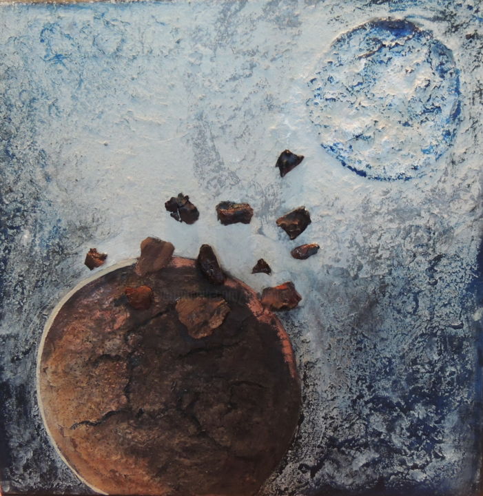 Painting titled "planete chocolat" by Danielle De Moffarts, Original Artwork, Acrylic