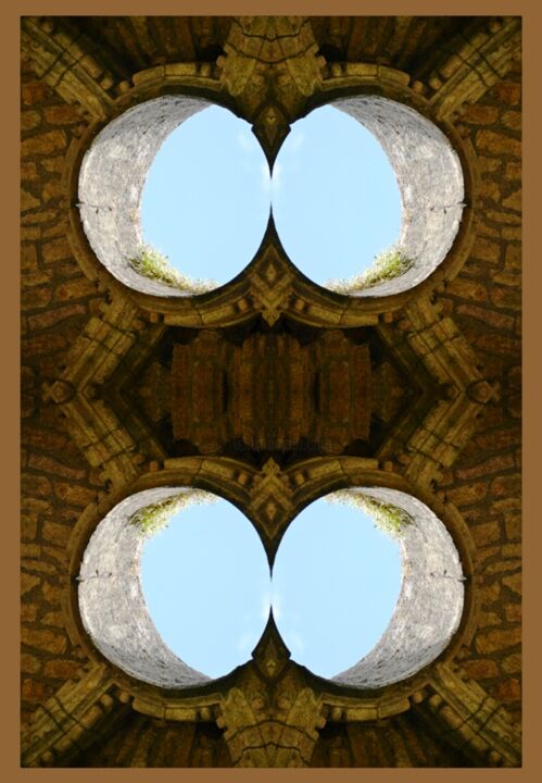 Photographie intitulée "hublots célestes 2" par Danielle Dubus, Œuvre d'art originale