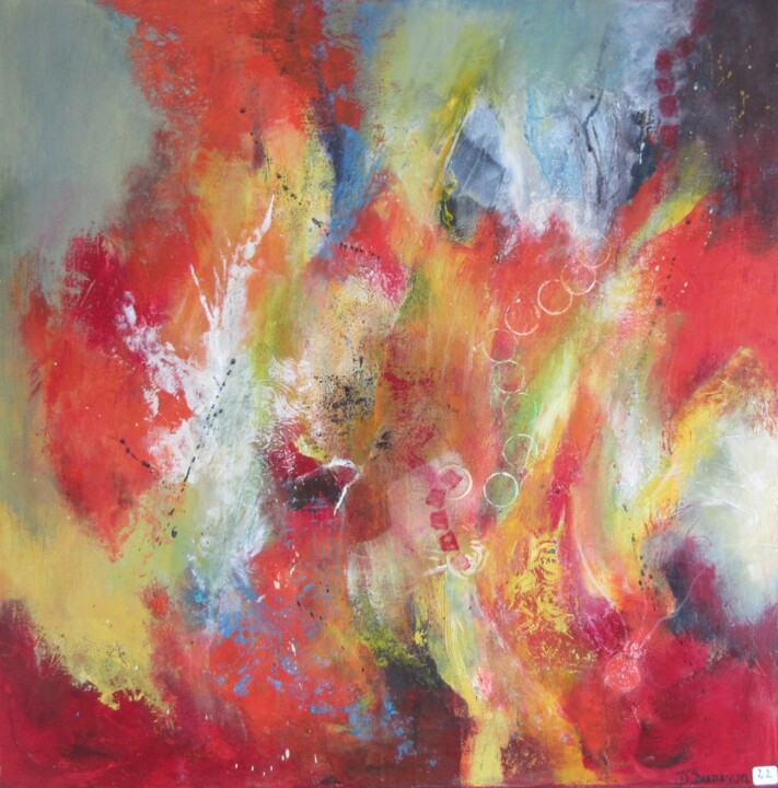 Картина под названием "rio" - Danielle Dunevon, Подлинное произведение искусства, Акрил Установлен на Деревянная рама для но…