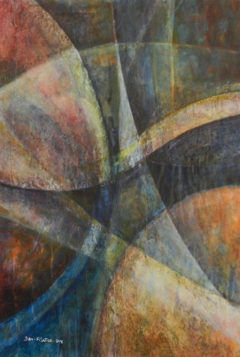 Painting titled "danse-des-spheres.j…" by Danielle Filatre, Original Artwork