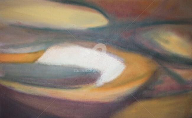 Peinture intitulée "mer de sables" par Danielle Perucca, Œuvre d'art originale