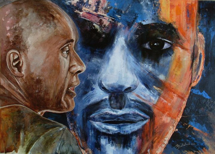 Pittura intitolato "Africa" da Danielle Bellefroid, Opera d'arte originale, Acrilico