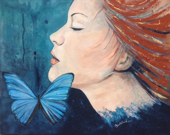 Pittura intitolato "Blue-dream.jpg" da Danielle Bellefroid, Opera d'arte originale, Acrilico