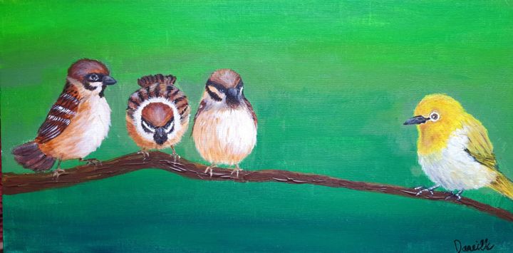 Painting titled "Same but Different" by Danielle Siauw, Original Art, Acrylic