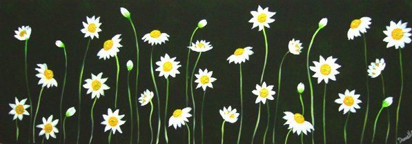 Painting titled "Daisy" by Danielle Siauw, Original Artwork, Oil