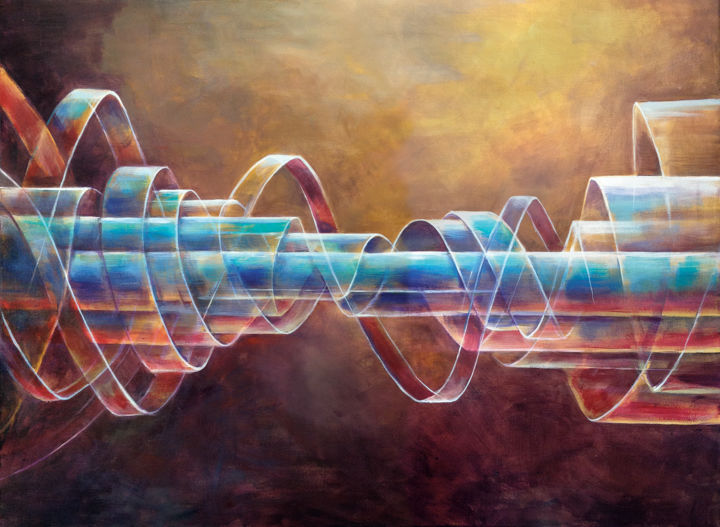 Ζωγραφική με τίτλο "DNA XVIII" από Daniel Loveday, Αυθεντικά έργα τέχνης, Ακρυλικό