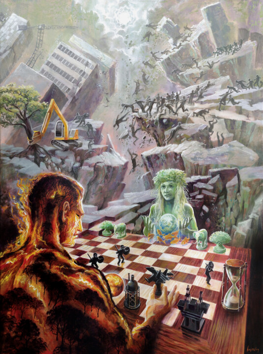 Peinture intitulée "Green II" par Daniel Loveday, Œuvre d'art originale, Acrylique Monté sur Châssis en bois