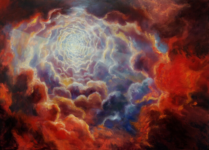 Pintura intitulada "Vortex XV" por Daniel Loveday, Obras de arte originais, Óleo