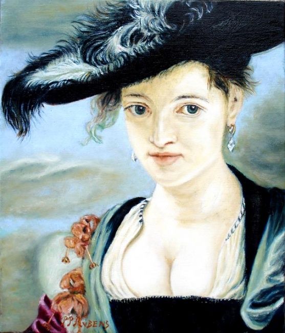 Painting titled "Copie de Mme Fourme…" by Daniel Lutaud, Original Artwork, Oil