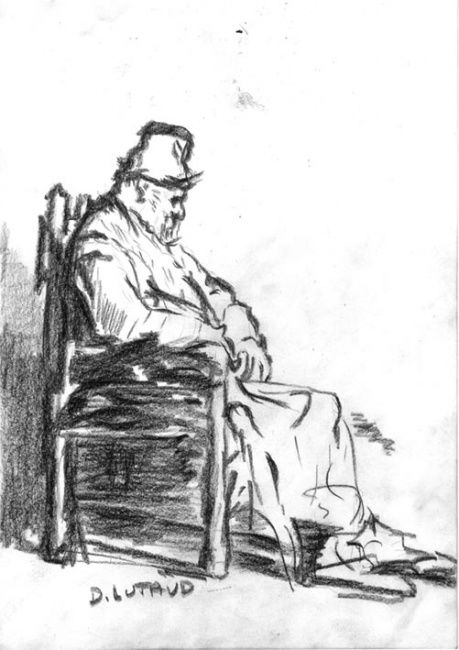 Drawing titled "Copie d un Homme as…" by Daniel Lutaud, Original Artwork, Other