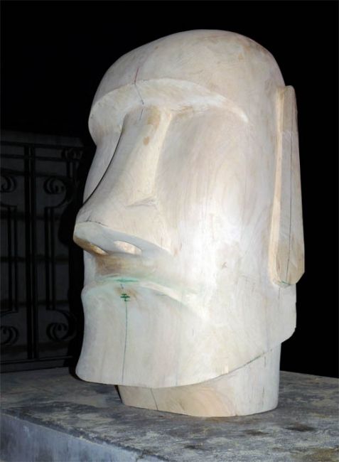 Sculpture titled "Copie du Moai du Lo…" by Daniel Lutaud, Original Artwork