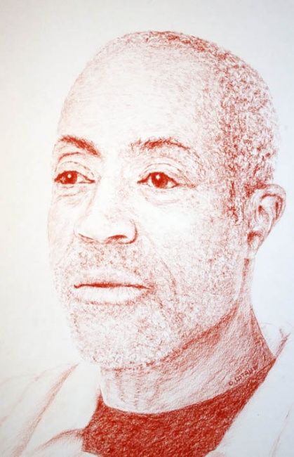 Dessin intitulée "Kader  Pastel sur p…" par Daniel Lutaud, Œuvre d'art originale, Autre