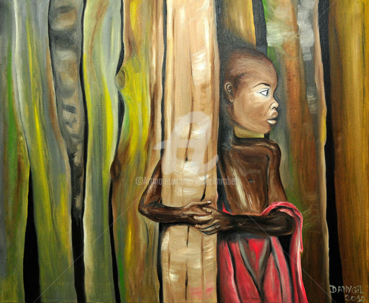 Painting titled ""L'ENFANT" (THE CHI…" by Danygil, Original Artwork, Oil