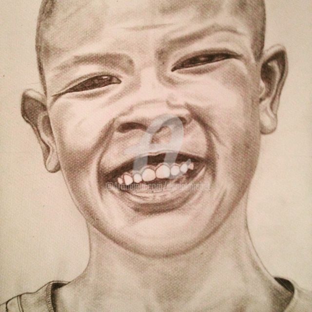 Drawing titled ""L'AMI" (friend)" by Danygil, Original Artwork, Pencil