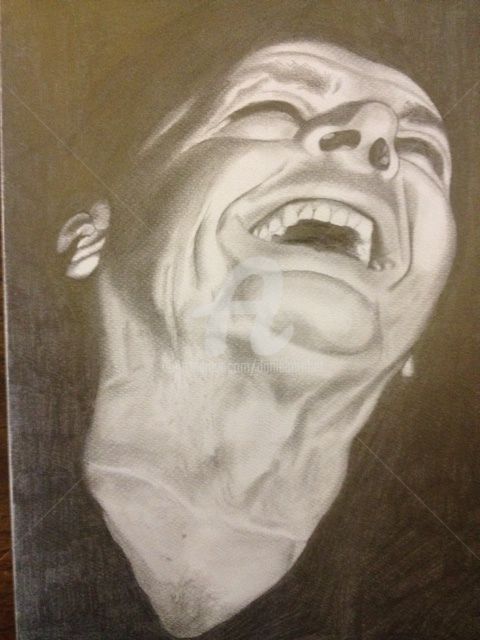 Рисунок под названием ""FOU-RIRE" - "LAUGH…" - Danygil, Подлинное произведение искусства, Карандаш