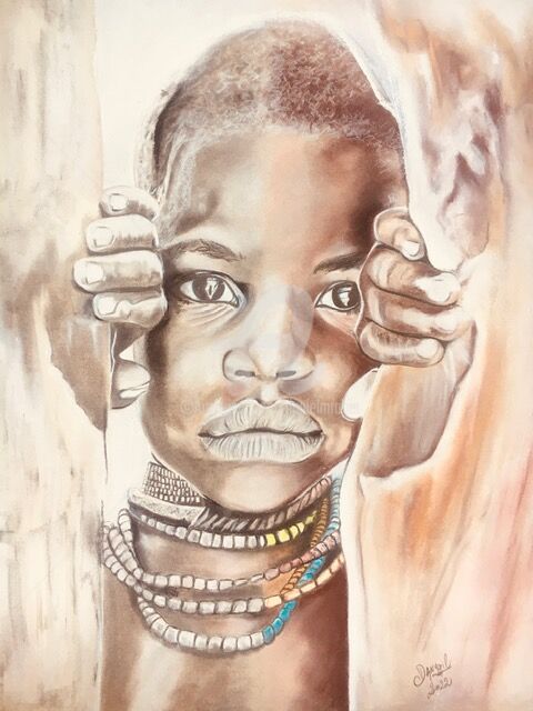 Drawing titled ""CONVICTION 2"" by Danygil, Original Artwork, Pastel